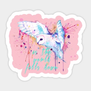 Rainbow Barn Owl (As The World Falls Down) Sticker